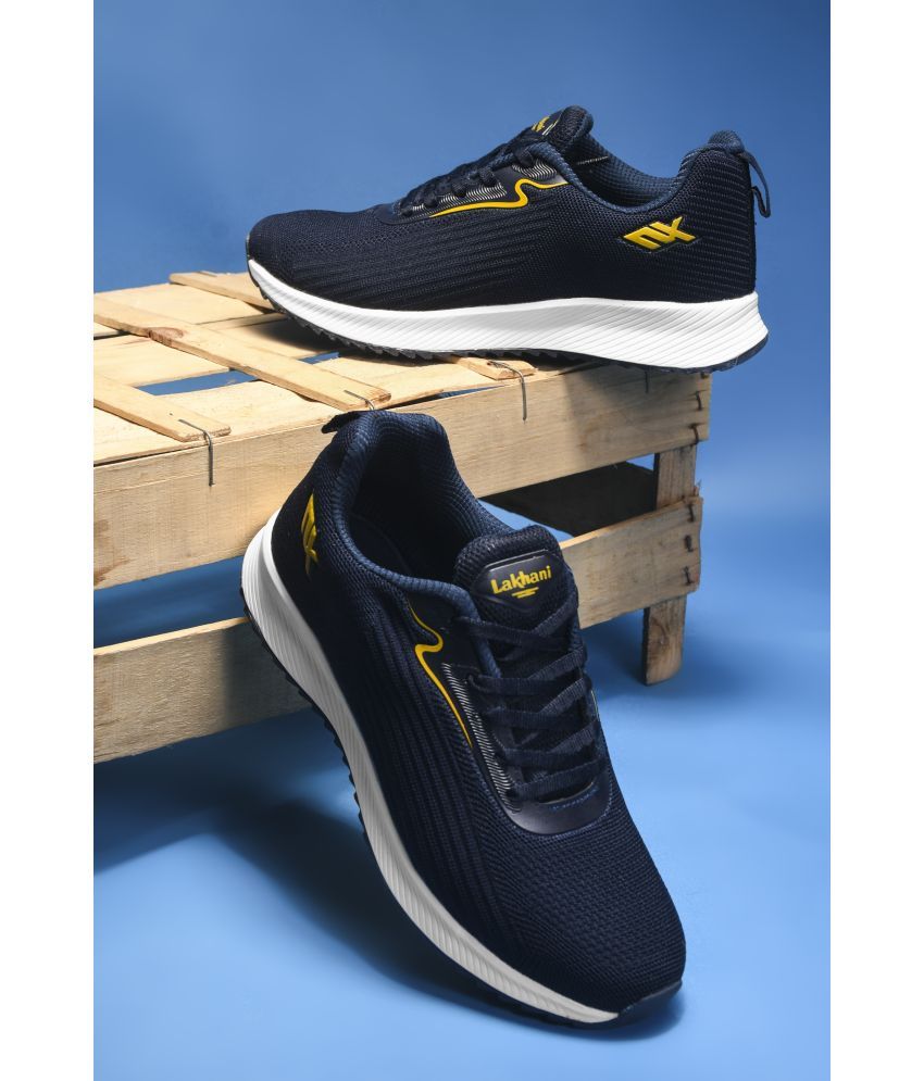     			Lakhani Aashirwad Kick-13 Navy Men's Sports Running Shoes