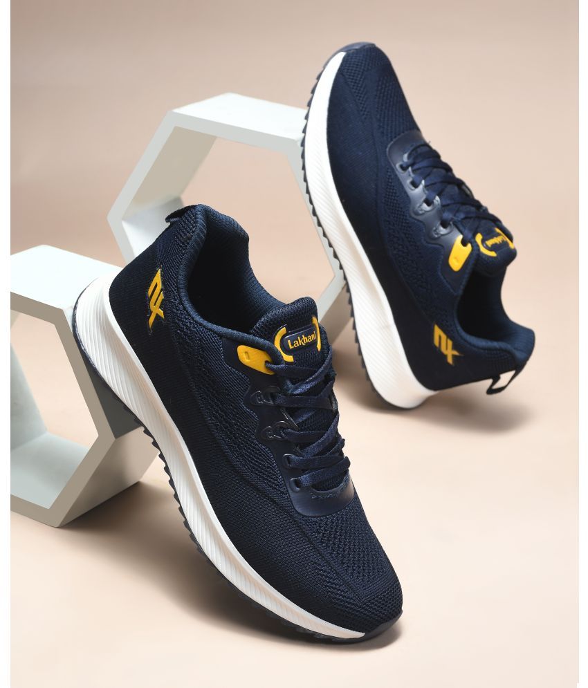     			Lakhani Aashirwad Kick-15 Navy Men's Sports Running Shoes