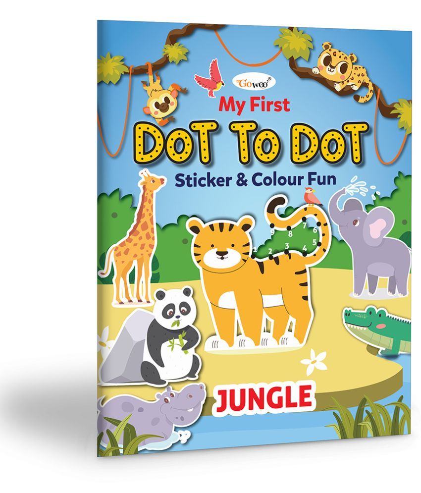     			My first Dot to Dot Sticker & Colour Fun - Jungle : Children’s Coloring Book, Sticker and Color Fun Book, Creative Coloring Book, Colouring Sticker Activity Book