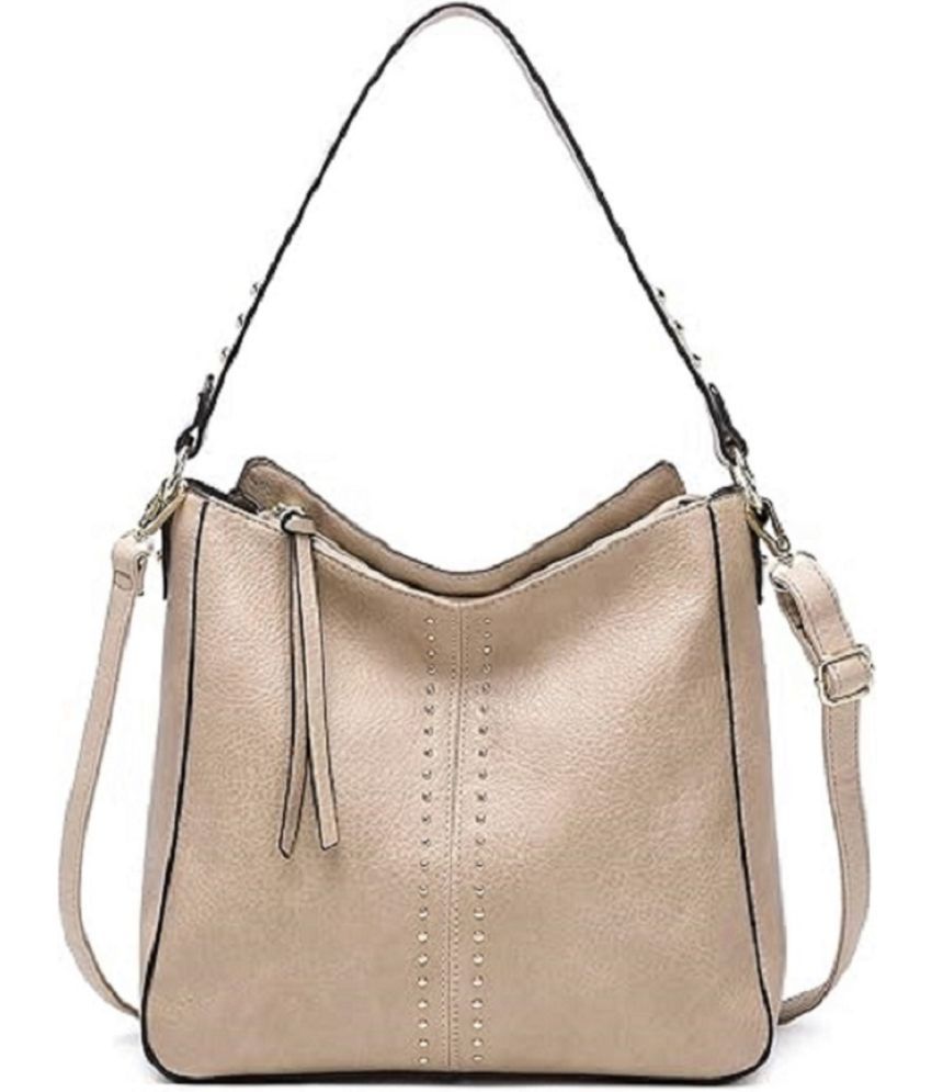     			SAKWOODS Hobo Bag PU Set of 1 ( Cream )