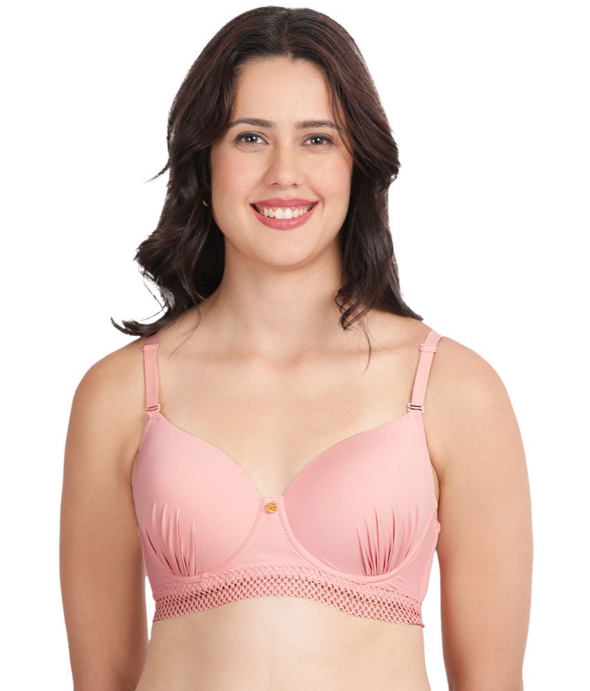     			Susie Pack of 1 Nylon Lightly Padded Everyday Bra For Women ( Pink )