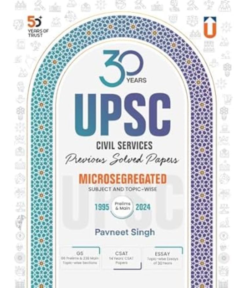     			UNIQUE 30 YEAR UPSC SOLVED PAPERS IN ENGLISH CIVIL SERVICES MICROSEGREGATED SUBJECT AND TOPIC-WISE 1995-2024 BY PAVNEET SINGH