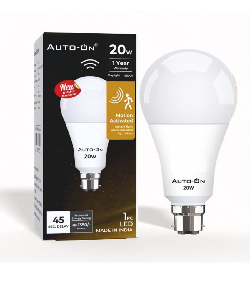     			Auto-ON Auto-ON Motion Sensor Bulb 20W Motion Sensor Light White - Pack of 1