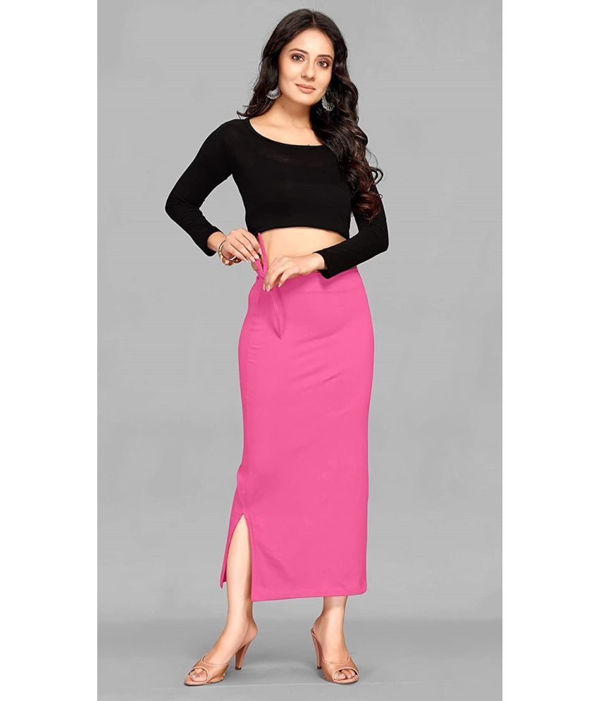     			DELTIN HUB Pink Lycra Petticoat - Single