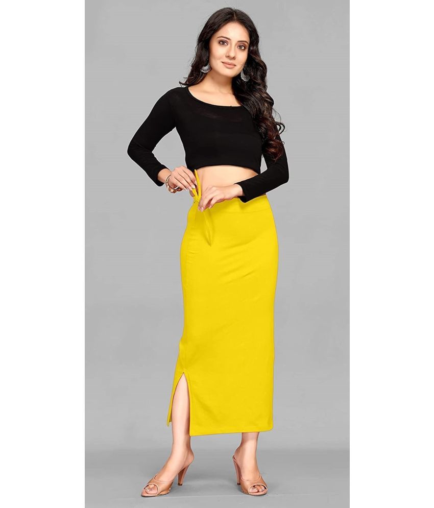     			DELTIN HUB Yellow Lycra Petticoat - Single