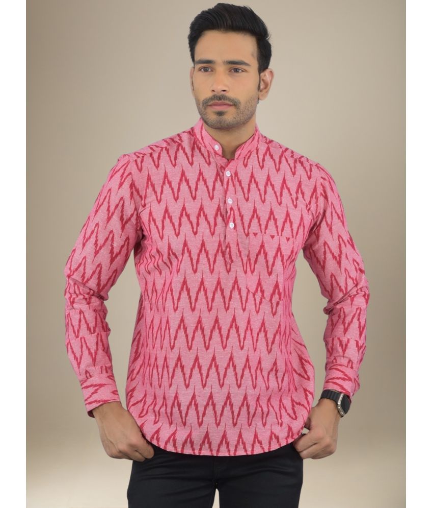     			Dgsm Craft Pink Cotton Men's Regular Kurta ( Pack of 1 )