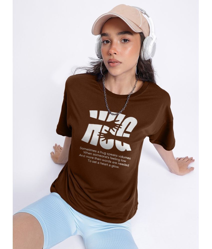     			FIRI Pack of 1 Cotton Blend Women's T-Shirt ( Brown )