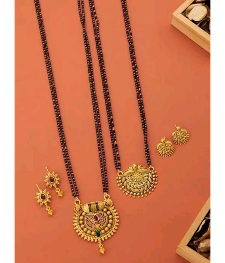     			Lyriss Golden Mangalsutra Set ( Pack of 2 )