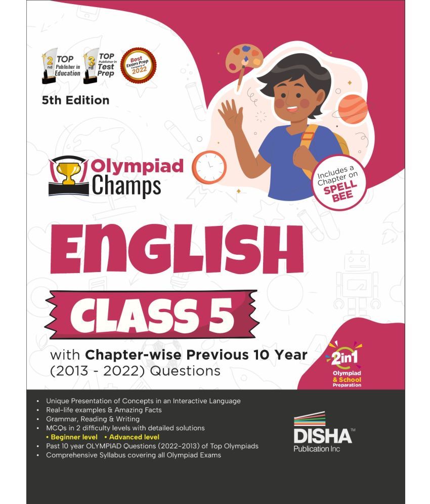     			Olympiad Champs English Class 5 with Chapter-wise Previous 10 Year (2013 - 2022) Questions 5th Edition | Complete Prep Guide with Theory, PYQs, Past & Practice Exercise |