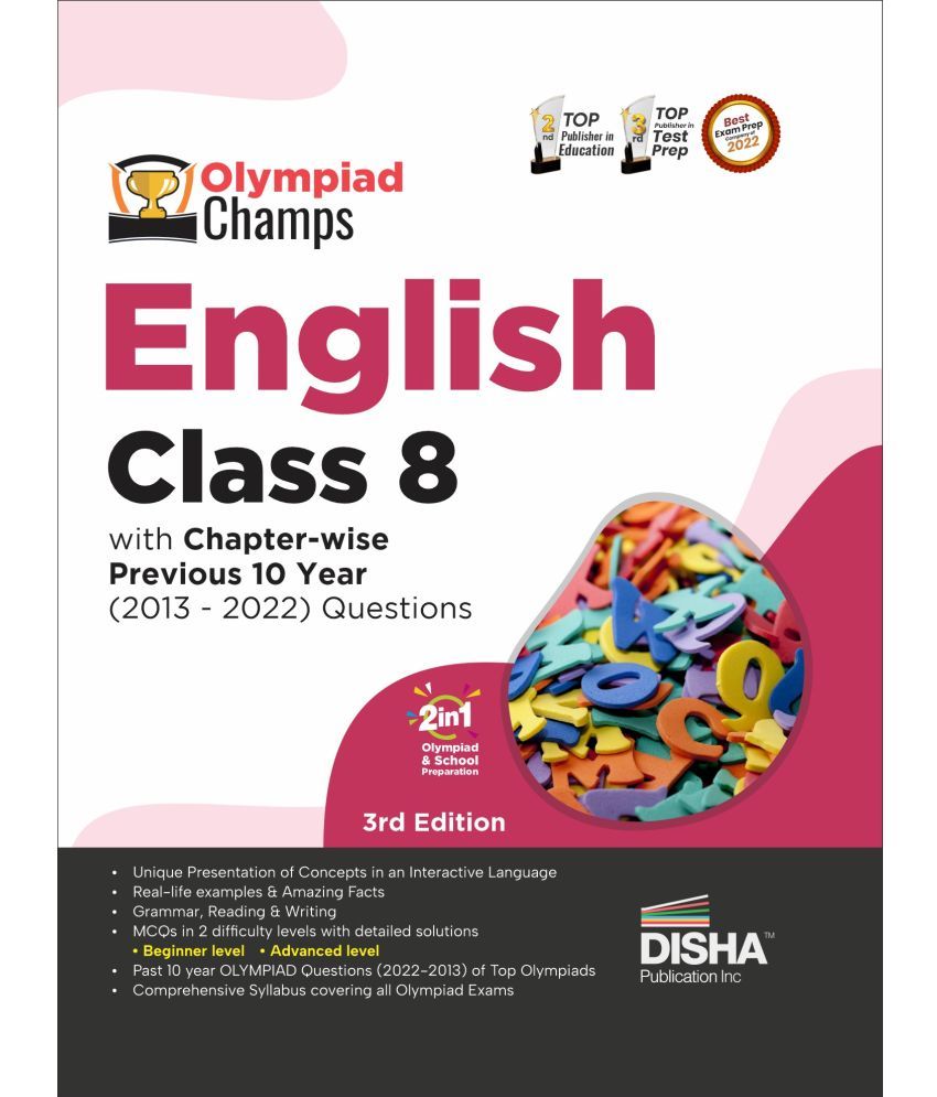     			Olympiad Champs English Class 8 with Chapter-wise Previous 10 Year (2013 - 2022) Questions 5th Edition | Complete Prep Guide with Theory, PYQs, Past & Practice Exercise |