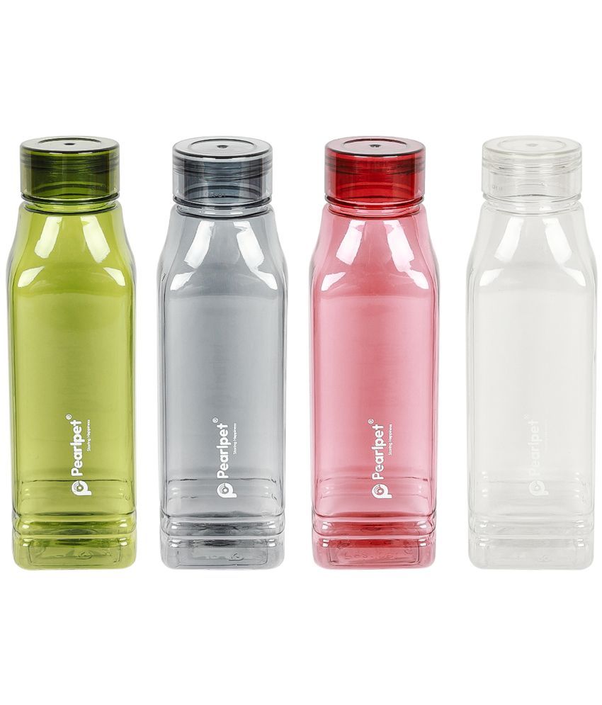     			PearlPet PRIMO-600ML Multicolour PET Fridge Water Bottle 600 mL ( Set of 4 )