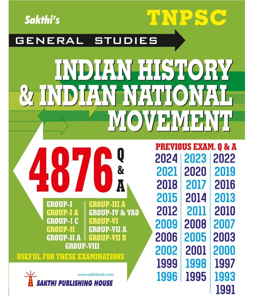     			Tnpsc Indian History & Indian National Movement Previous Examination English