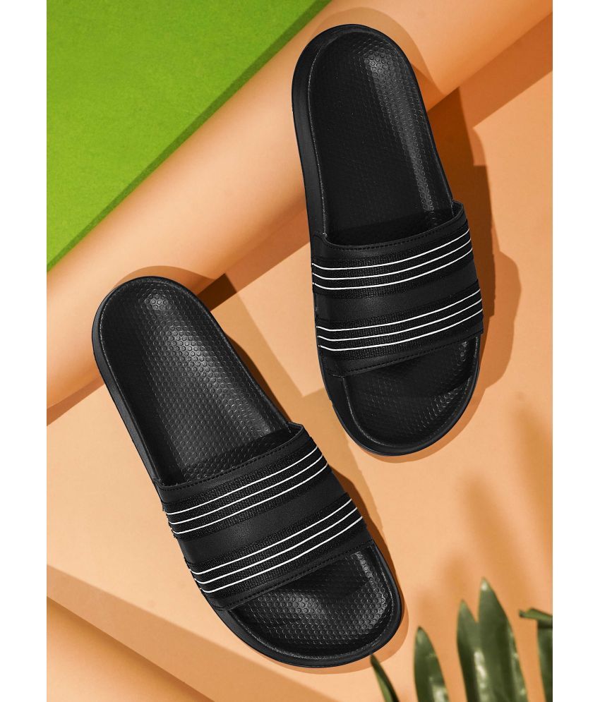     			Trulite Black Men's Slide Flip Flop