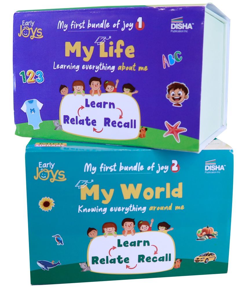     			Early Joys - My First Bundle of Joy Theme 1 & 2 - MY LIFE & MY WORLD, Ages 1 to 5  | Learn, Recall & Relate | Mini Library Gift Boxset of 20 Board Boo