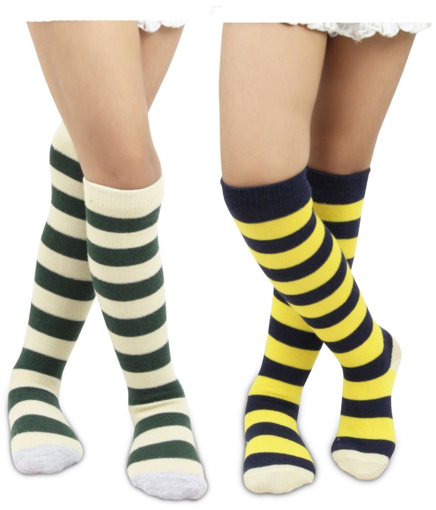     			Neska Moda Pack of 2 Unisex for Baby Cotton Full Length Socks ( Multi )