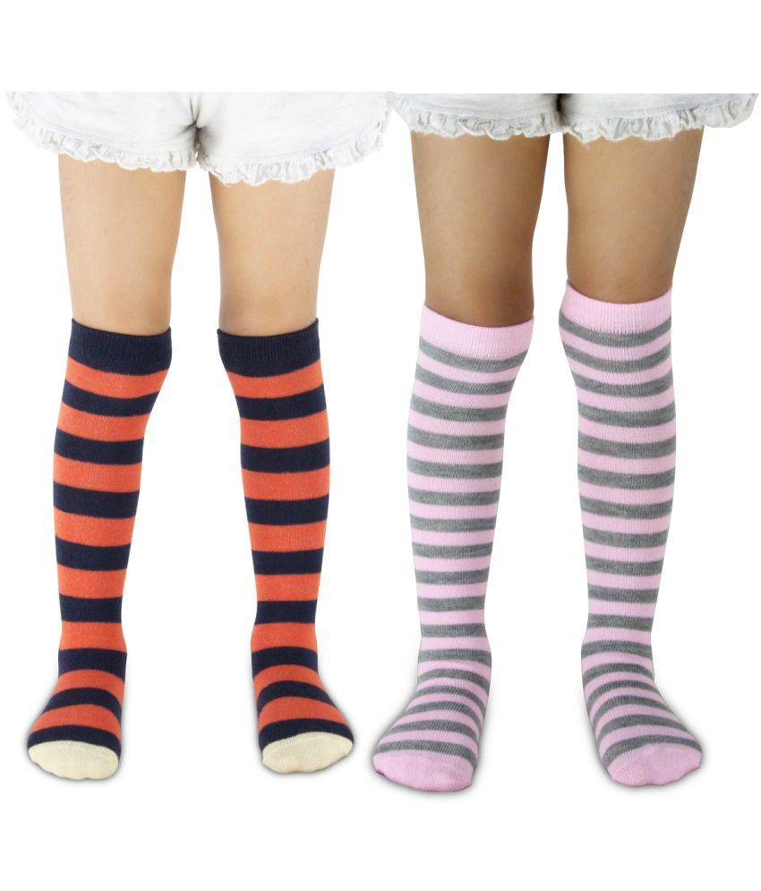     			Neska Moda Pack of 2 Unisex for Baby Cotton Full Length Socks ( Multi )