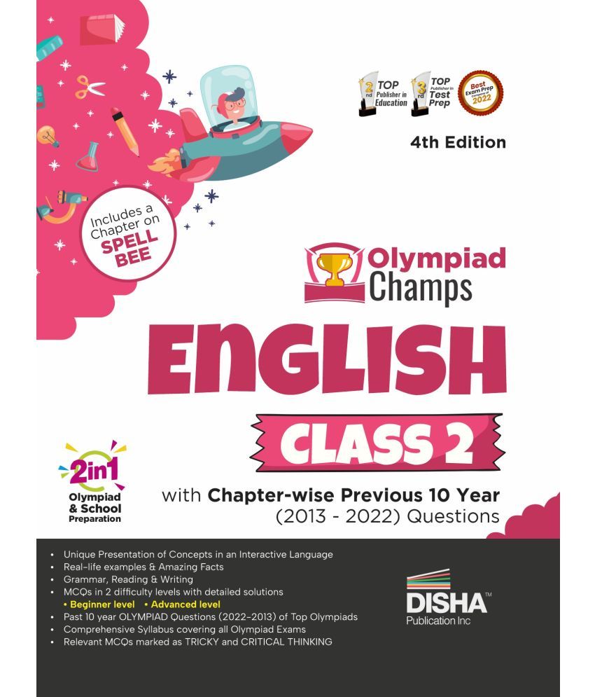     			Olympiad Champs English Class 2 with Chapter-wise Previous 10 Year (2013 - 2022) Questions 4th Edition | Complete Prep Guide with Theory, PYQs, Past & Practice Exercise |