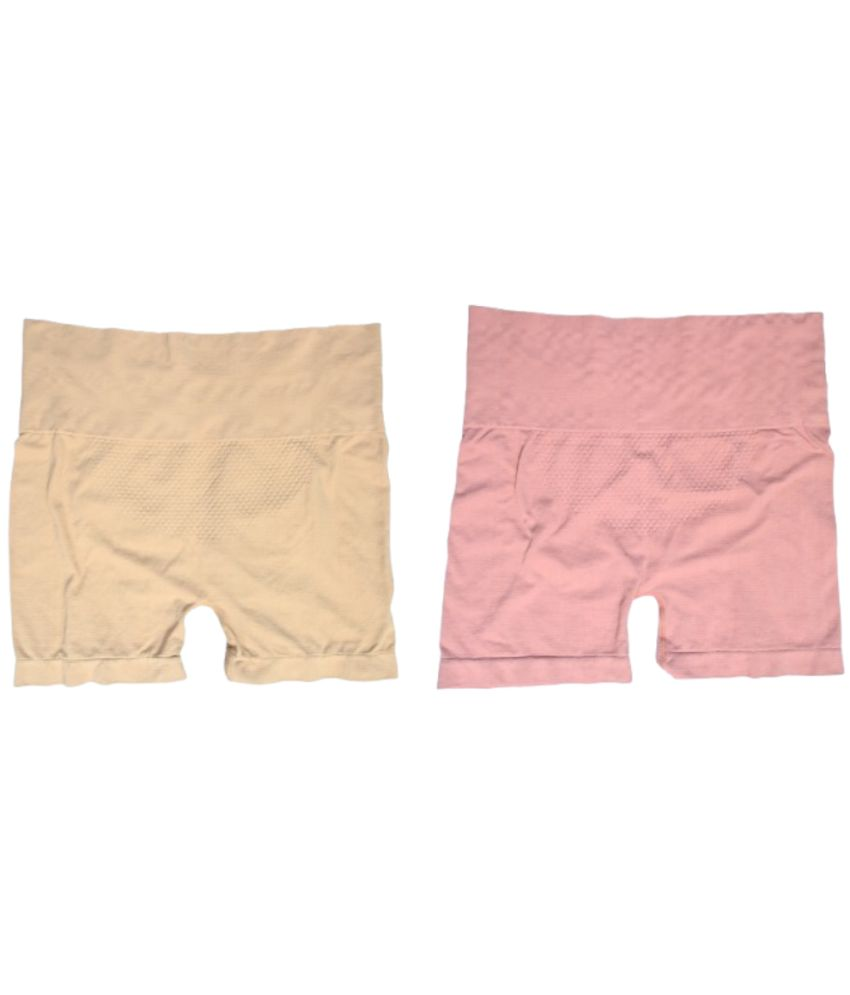     			Pia Trends Pack of 2 Cotton Blend Women's Tummy Tucker ( Peach,Beige )