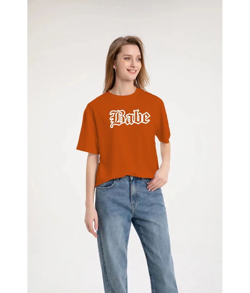     			TQH Brown Cotton Blend Tees - Single