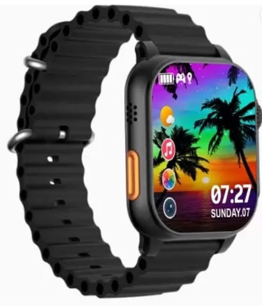     			Anjali Enterprise AMOLED BT Calling Smart Watch with Silicone Strap Upto 2-3 days Backup ( Black )