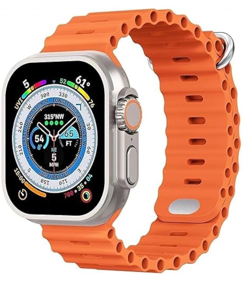     			Anjali Enterprise AMOLED BT Calling Smart Watch with Silicone Strap Upto 2-3 days Backup ( Orange )