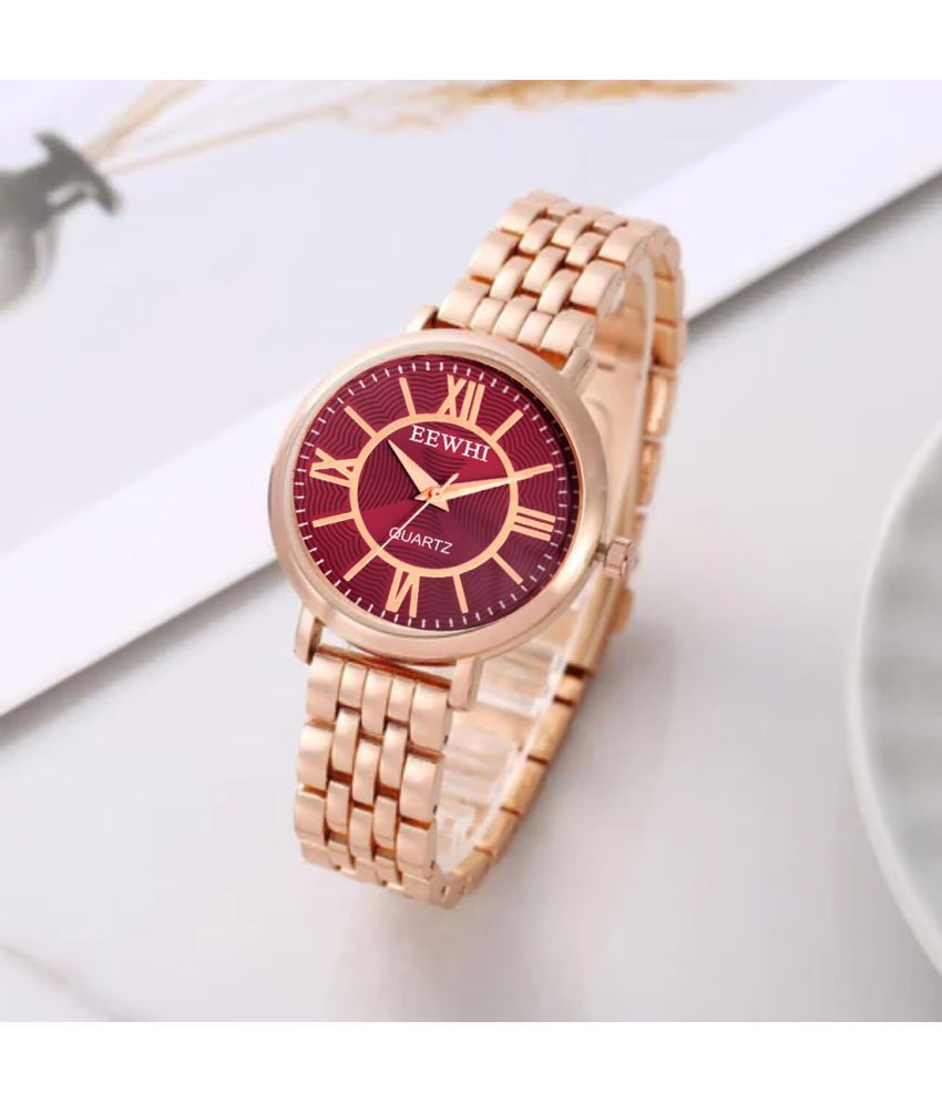     			EEWHI Rose Gold Metal Analog Womens Watch