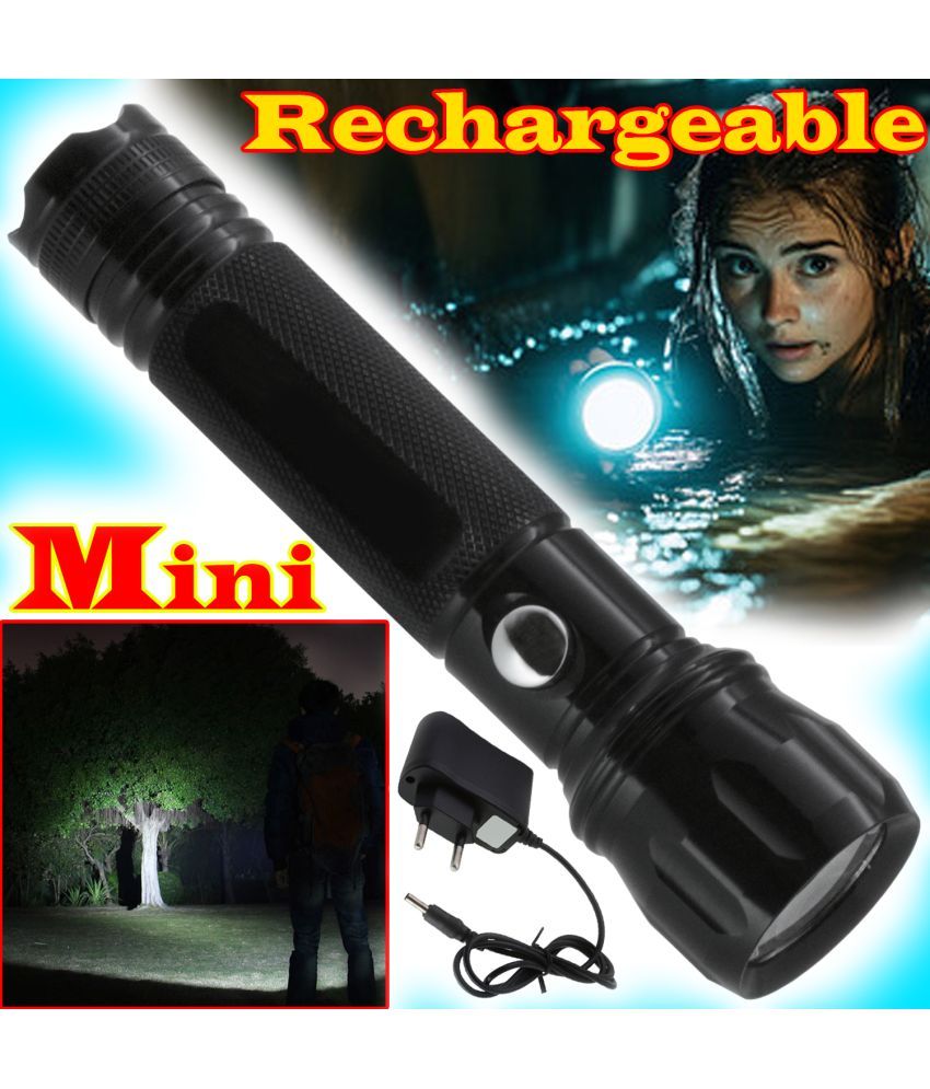     			JMALL - 2W Rechargeable Flashlight Torch ( Pack of 1 )