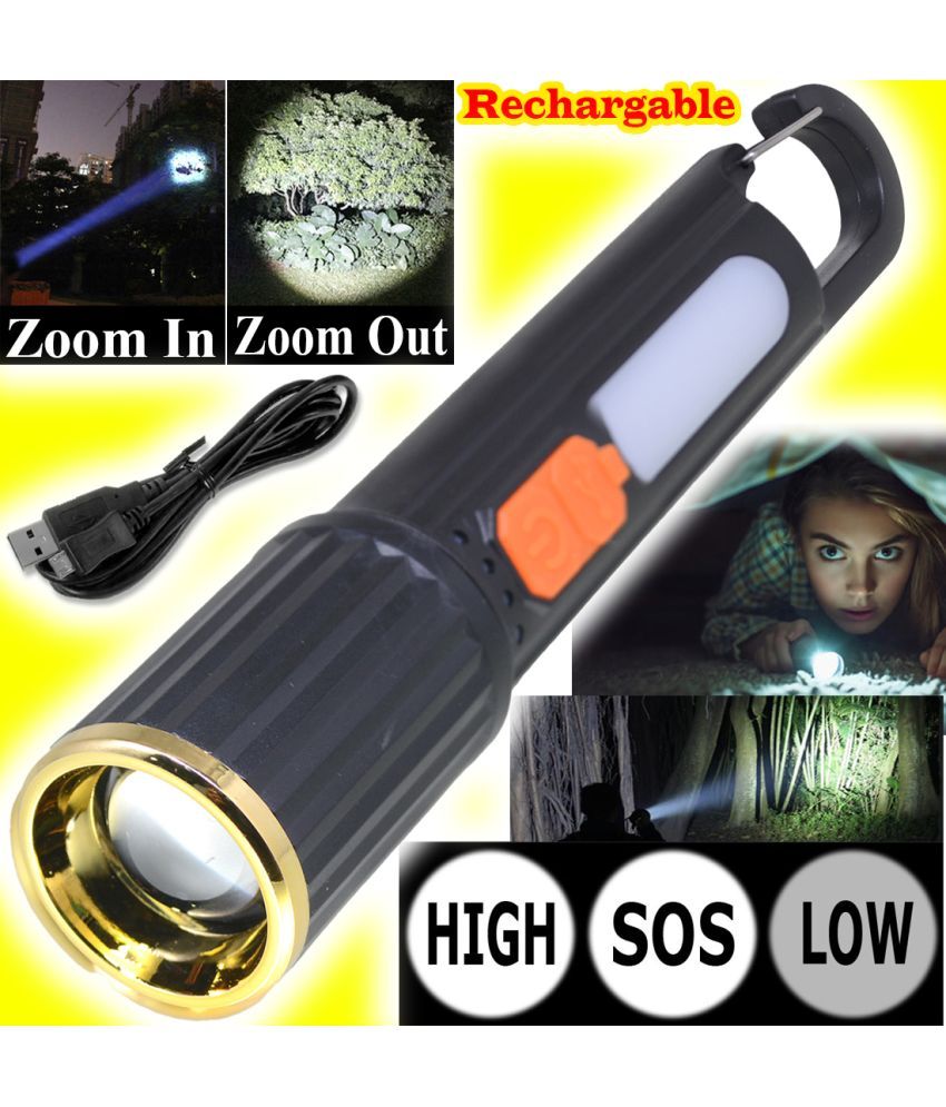     			JMALL - 5W Rechargeable Flashlight Torch ( Pack of 1 )