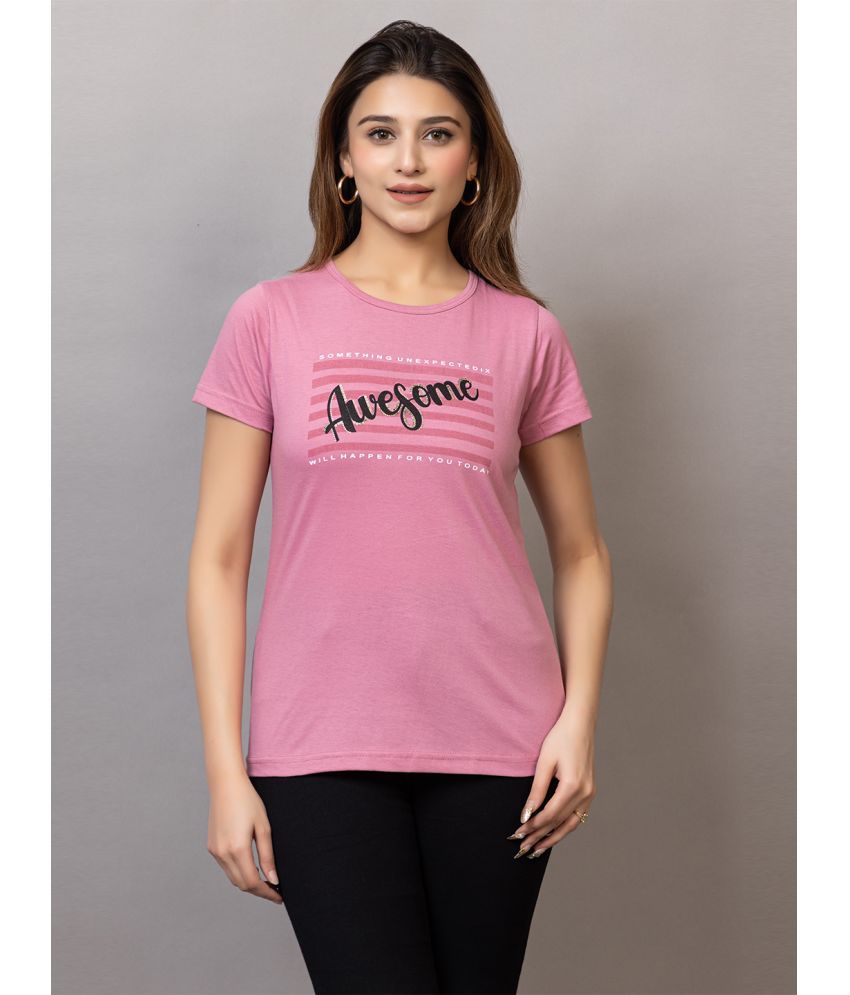     			PROBASIC Pack of 1 Cotton Blend Women's T-Shirt ( Pink )