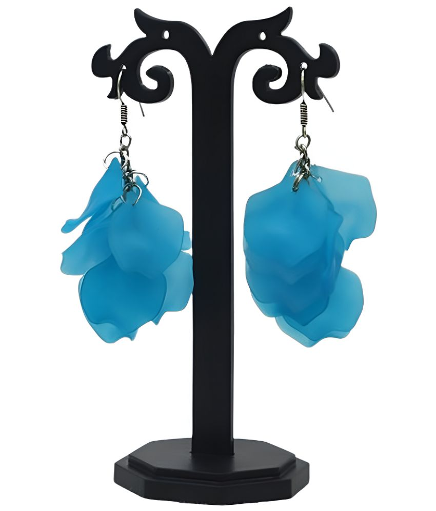     			Tribal Jewellery Sky Blue Drop Earrings ( Pack of 1 )