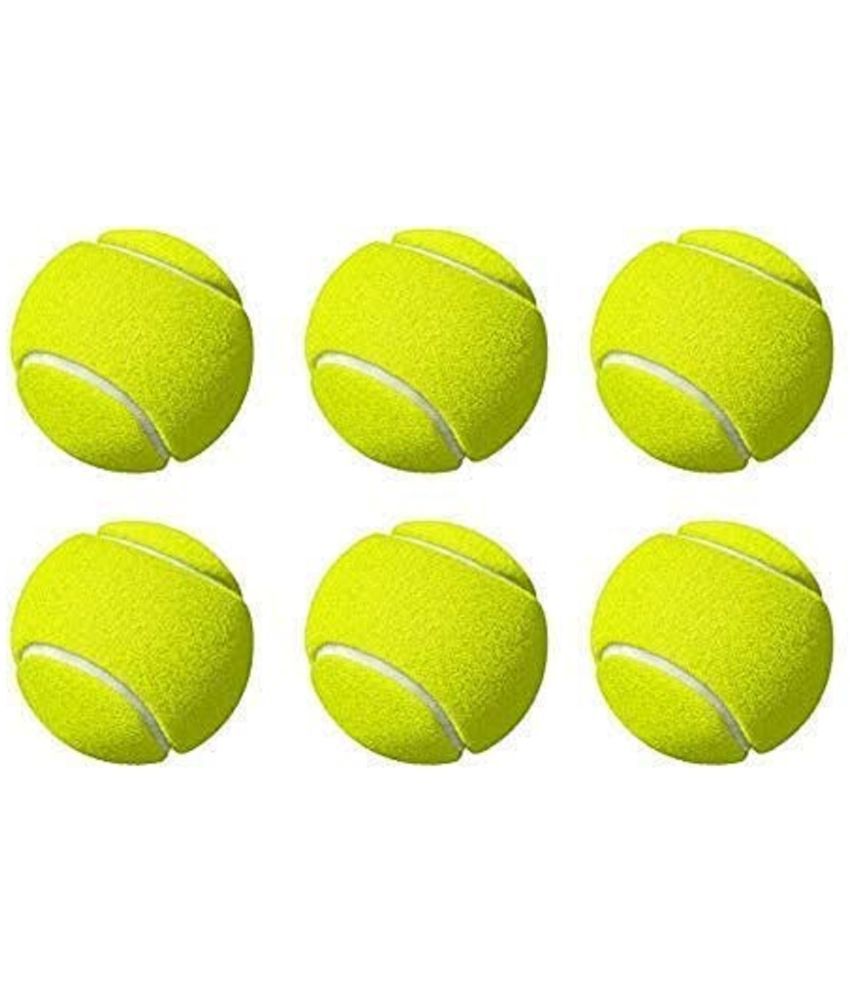     			Gjshop Green Medium Tennis Ball ( Pack of 6 )