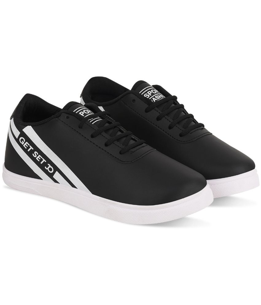     			Jootiyapa Midnight Dash: Trendy Sneakers Black Men's Lifestyle Shoes