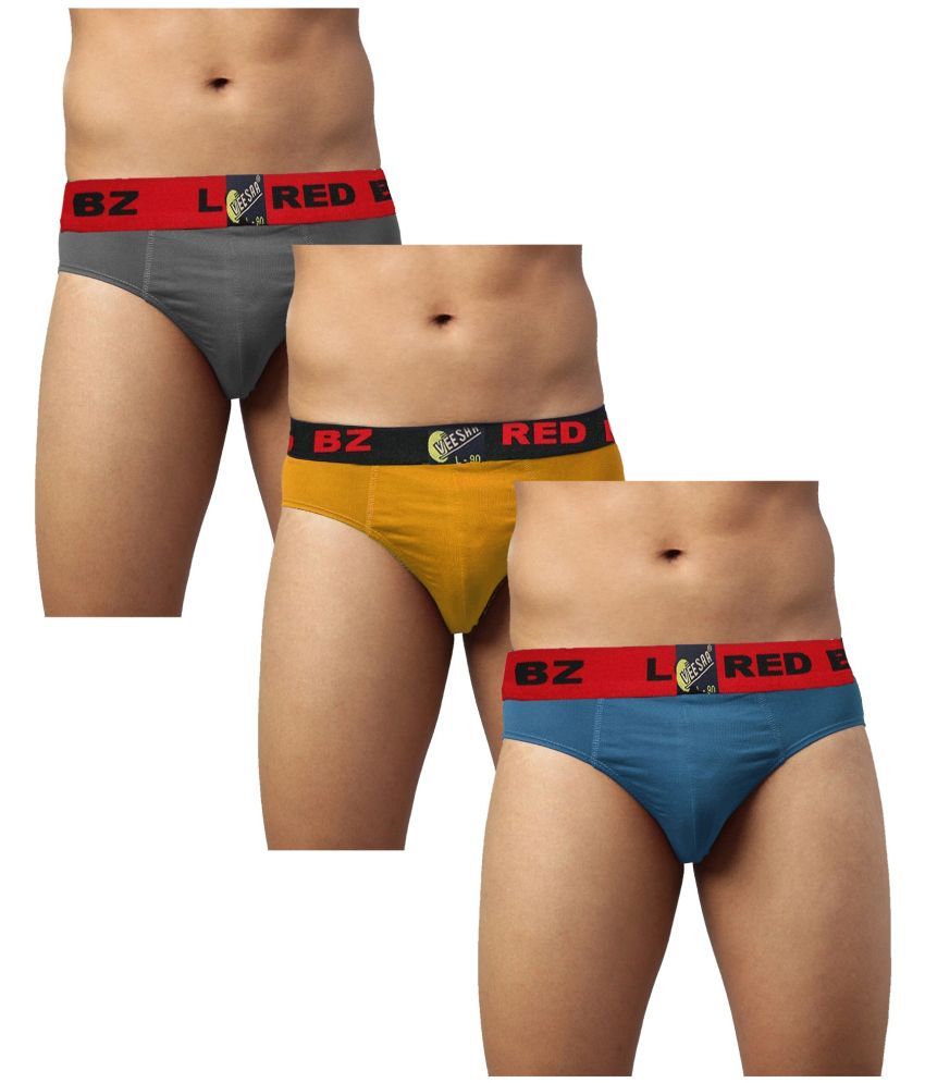     			VEE SAA Pack of 3 Cotton Briefs For Men's ( Multicolor )