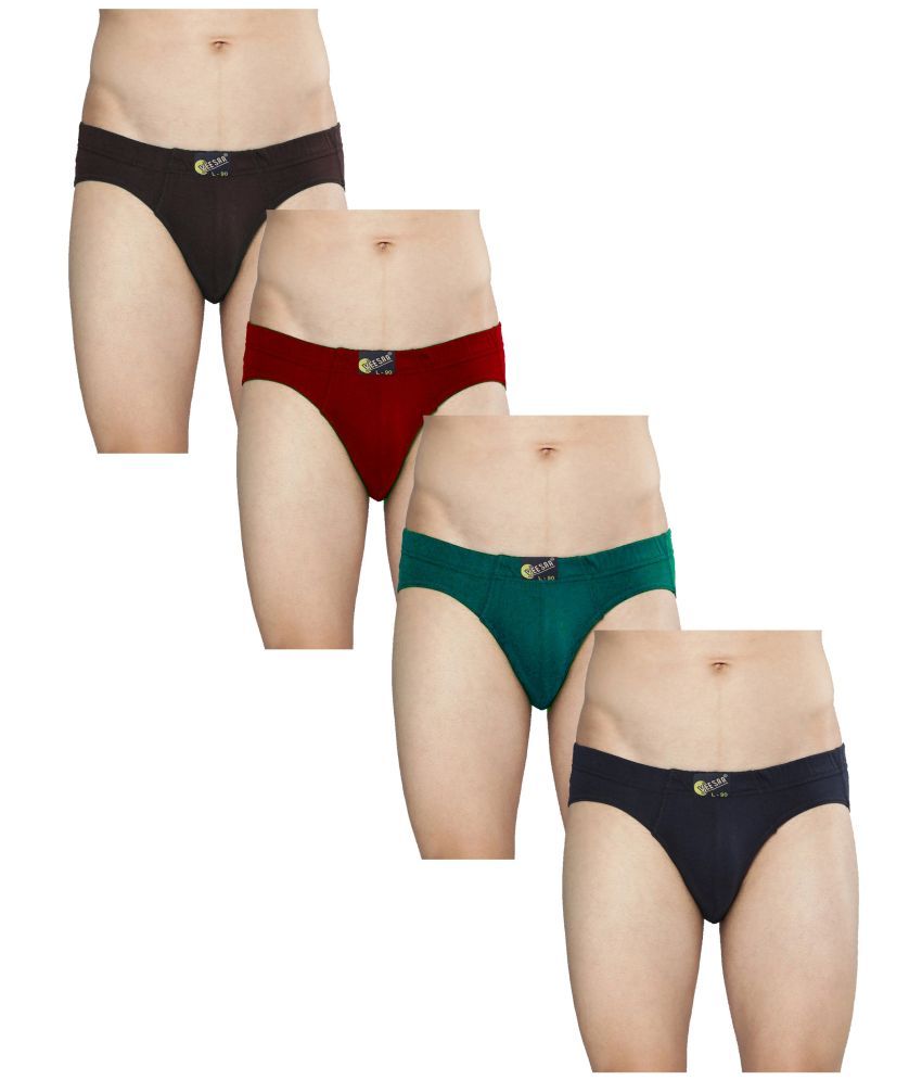     			VEE SAA Pack of 4 Cotton Briefs For Men's ( Multicolor )