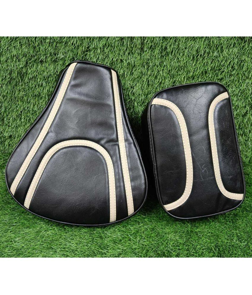     			Designer Seat Cover with Foam for Royal Enfield Classic 350 Old Classic Single Bike Seat Cover For Royal Enfield Classic 350, Classic 500 ()