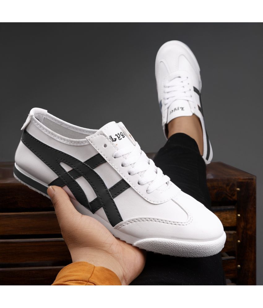     			HASTEN White Casual Walking Sneakers White Men's Lifestyle Shoes