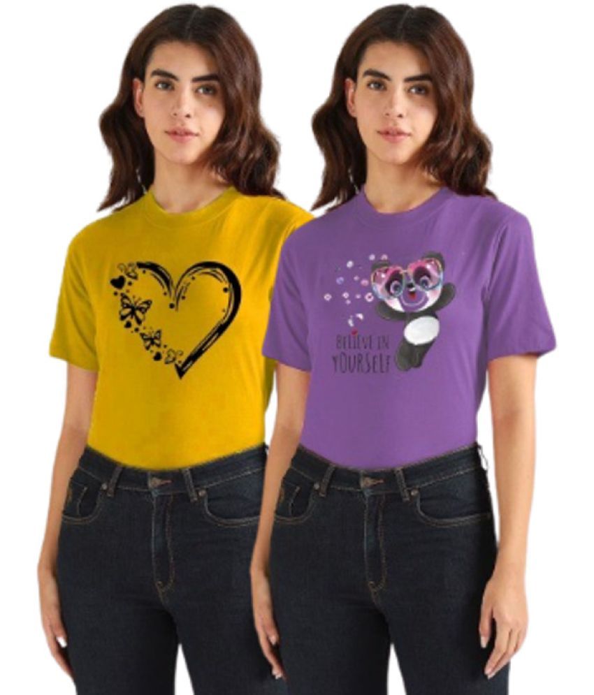     			Parona Pack of 2 Polyester Women's T-Shirt ( Multicolor 9 )