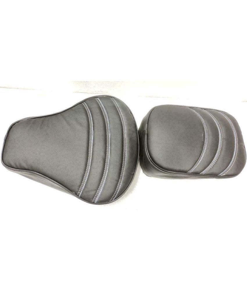     			Seat Cover Front & Rear Black Single Bike Seat Cover For Royal Enfield Classic 350, Classic ()