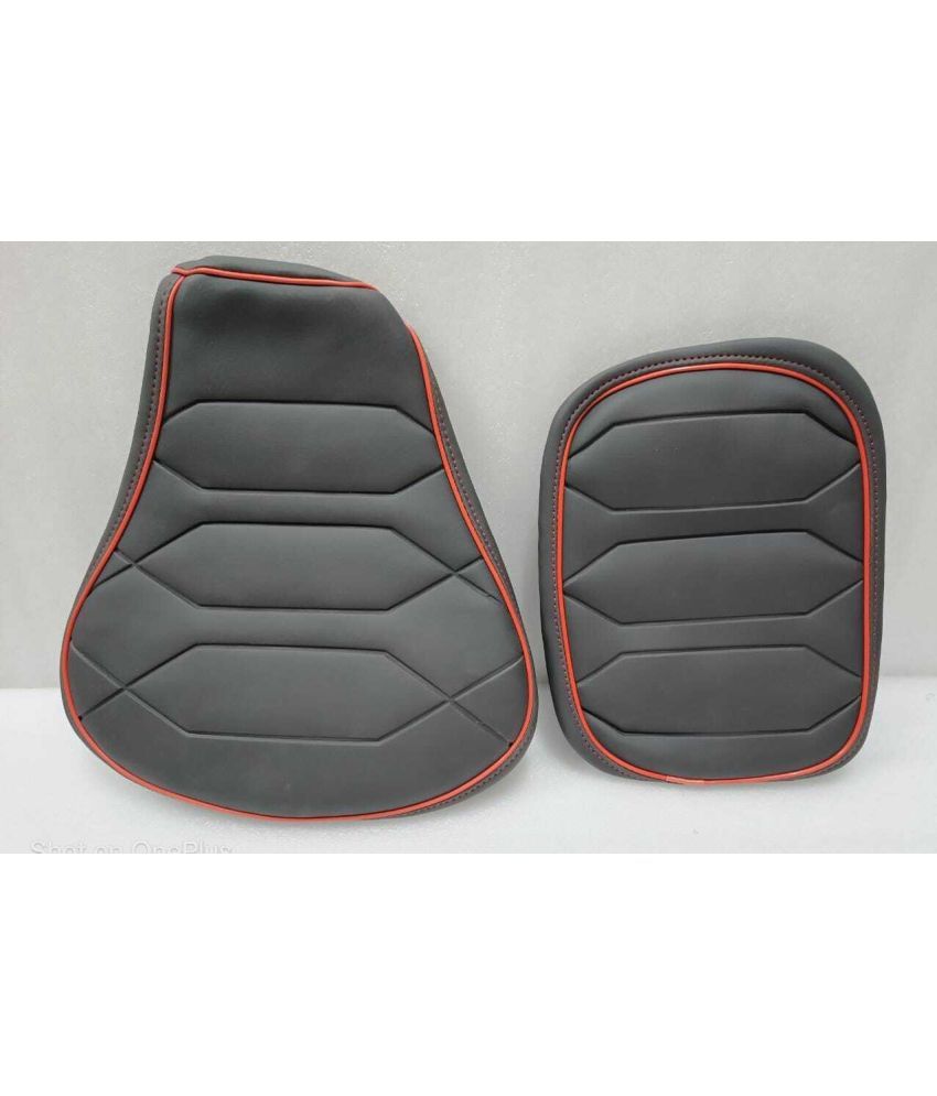     			Seat Cover With Red Lining for Royal Enfield Classic Old Black (Water Proof) Single Bike Seat Cover For Royal Enfield Classic ()