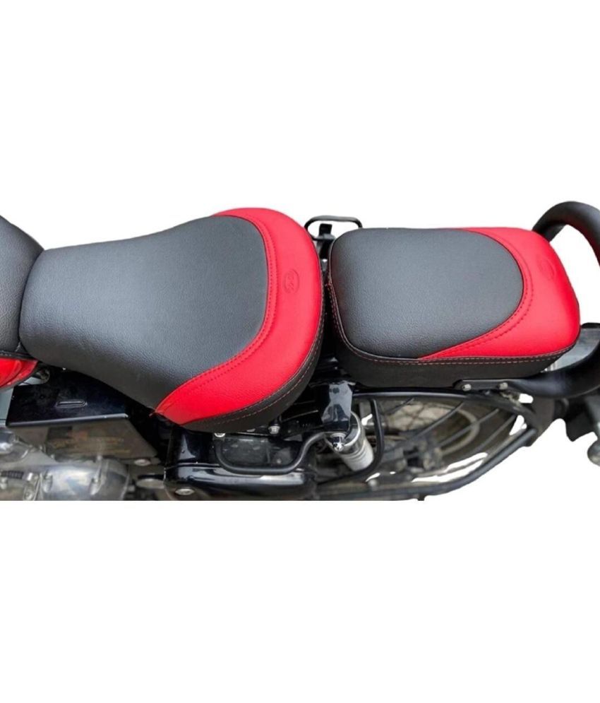     			Stylish seat cover Black & Red For Royal Enfield Classic Split Bike Seat Cover For Royal Enfield Classic Chrome, Classic Desert Storm, Classic 350, Classic, Classic 500 ()