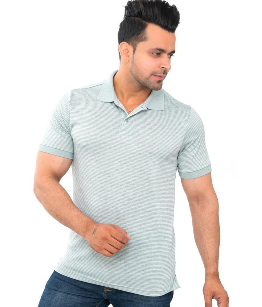     			BISHOP COTTON Grey Melange Polyester Regular Fit Men's Sports Polo T-Shirt ( Pack of 1 )