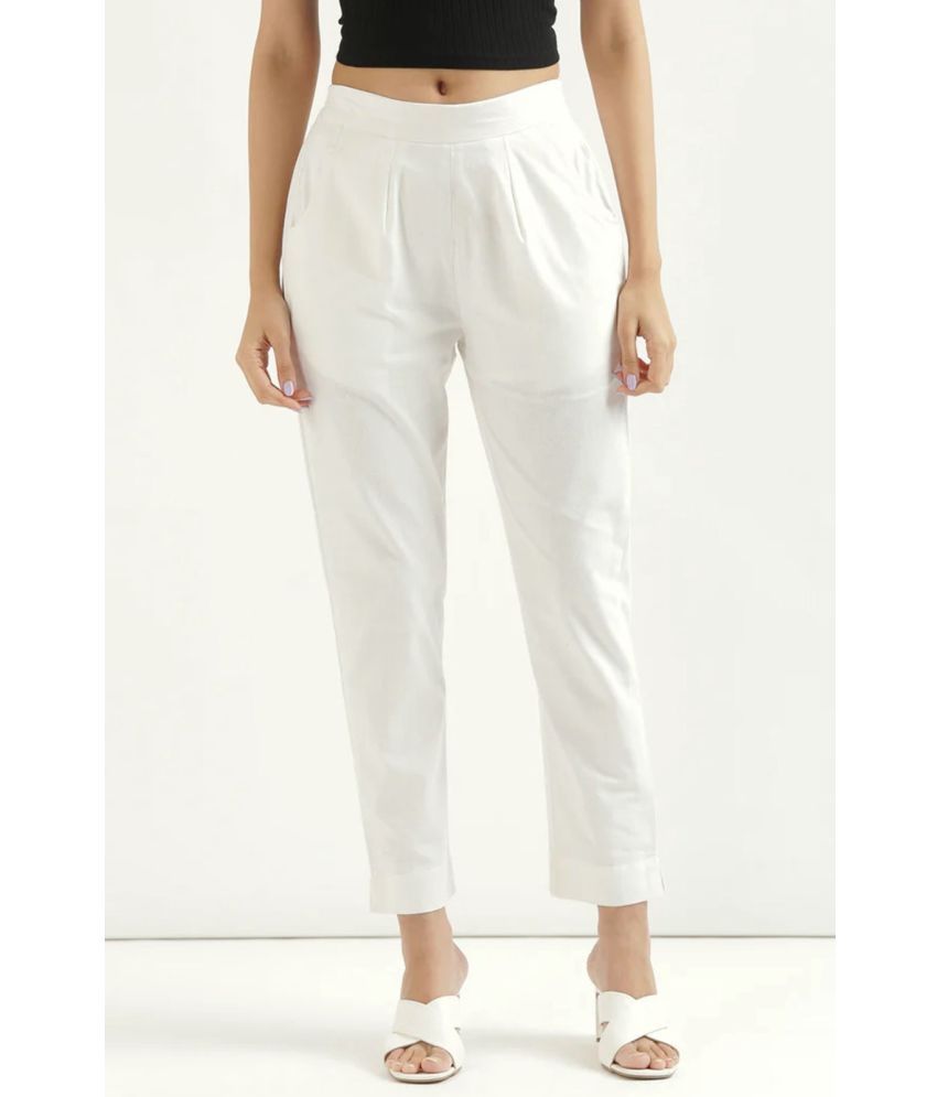     			Laadli Pack of 1 Cotton Slim Women's Casual Pants ( White )