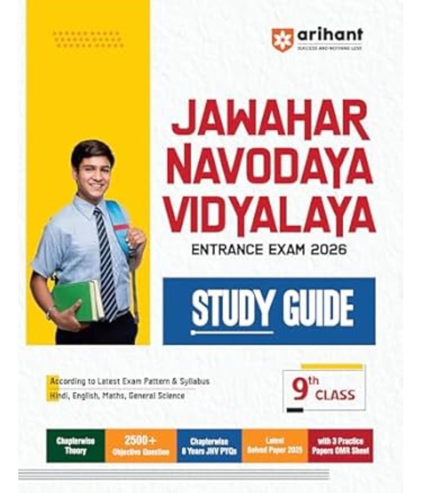     			Arihant Study Guide for Jawahar Navodaya Vidyalaya Entrance Exam 2026 Class 9th