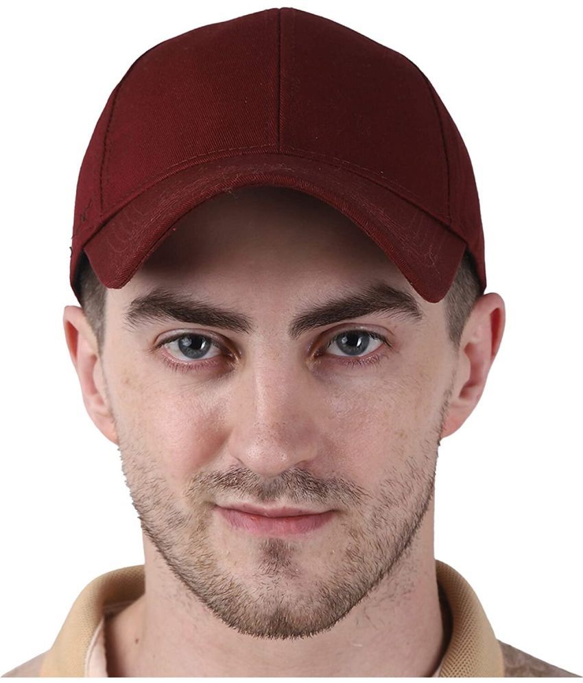     			Rozti Pack of 1 Cotton Men's Cap ( Maroon )