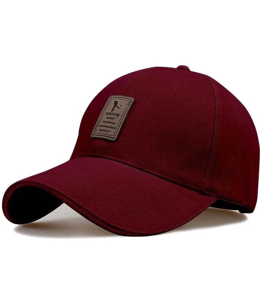     			Rozti Pack of 1 Cotton Men's Cap ( Maroon )