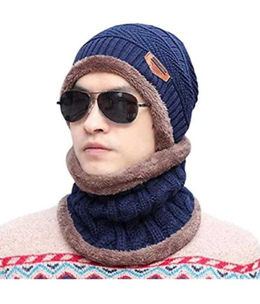     			Rozti Pack of 1 Woollen Men's Cap ( Blue )