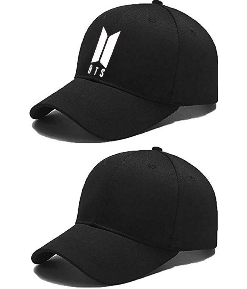     			Rozti Pack of 2 Cotton Men's Cap ( Black )