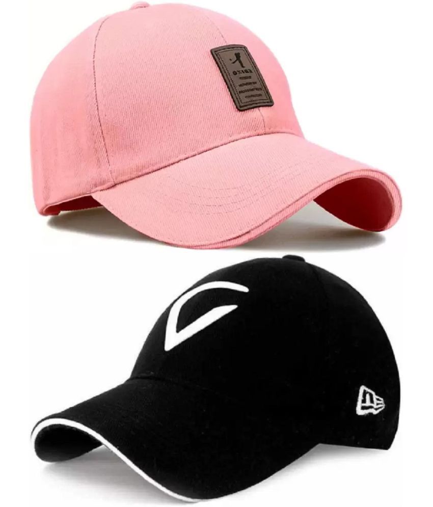     			Rozti Pack of 2 Cotton Men's Cap ( Pink )