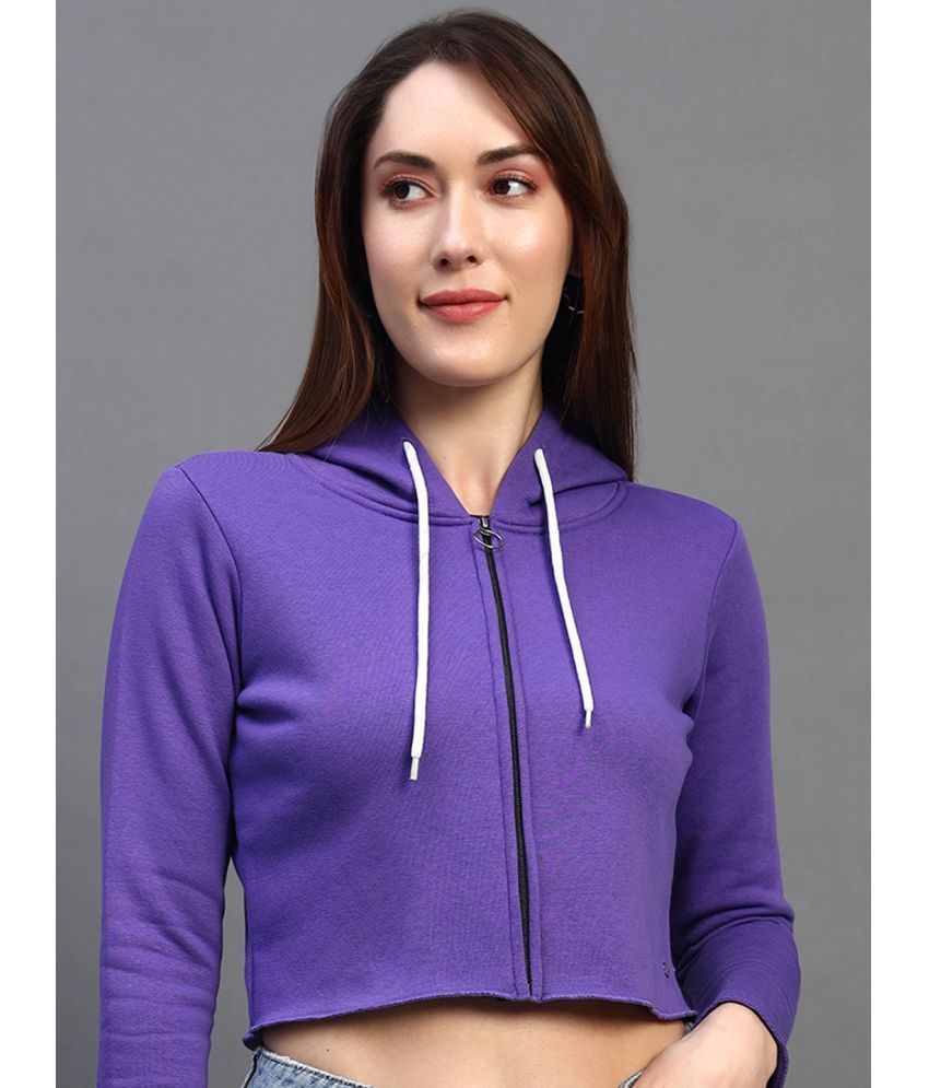     			BELLAFINO Fleece Women's Hooded Sweatshirt ( Purple )