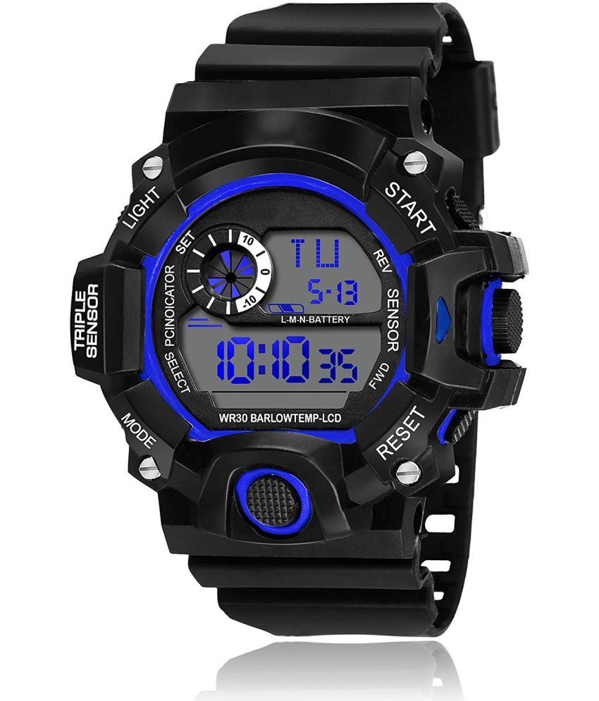     			Rozti Black Silicon Digital Men's Watch